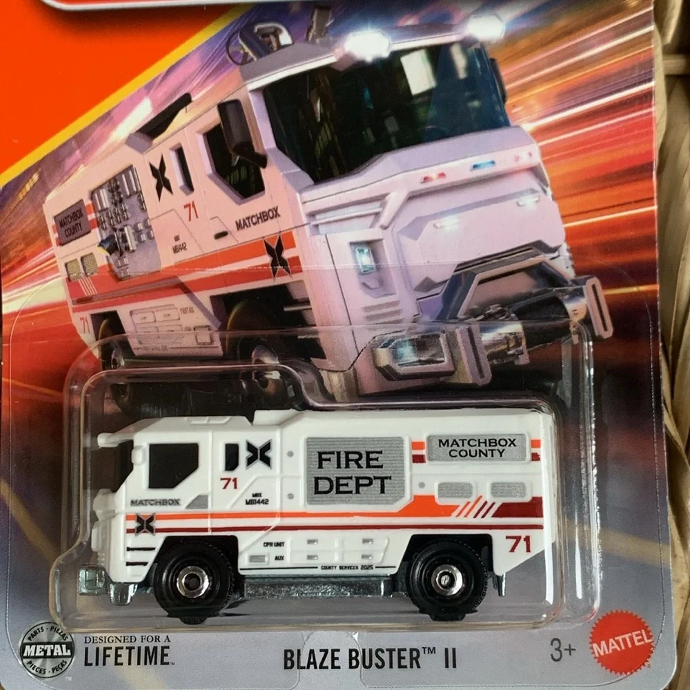 Matchbox County Fire Dept Truck Blaze Buster White Firetruck Engine FireEngine 🆕